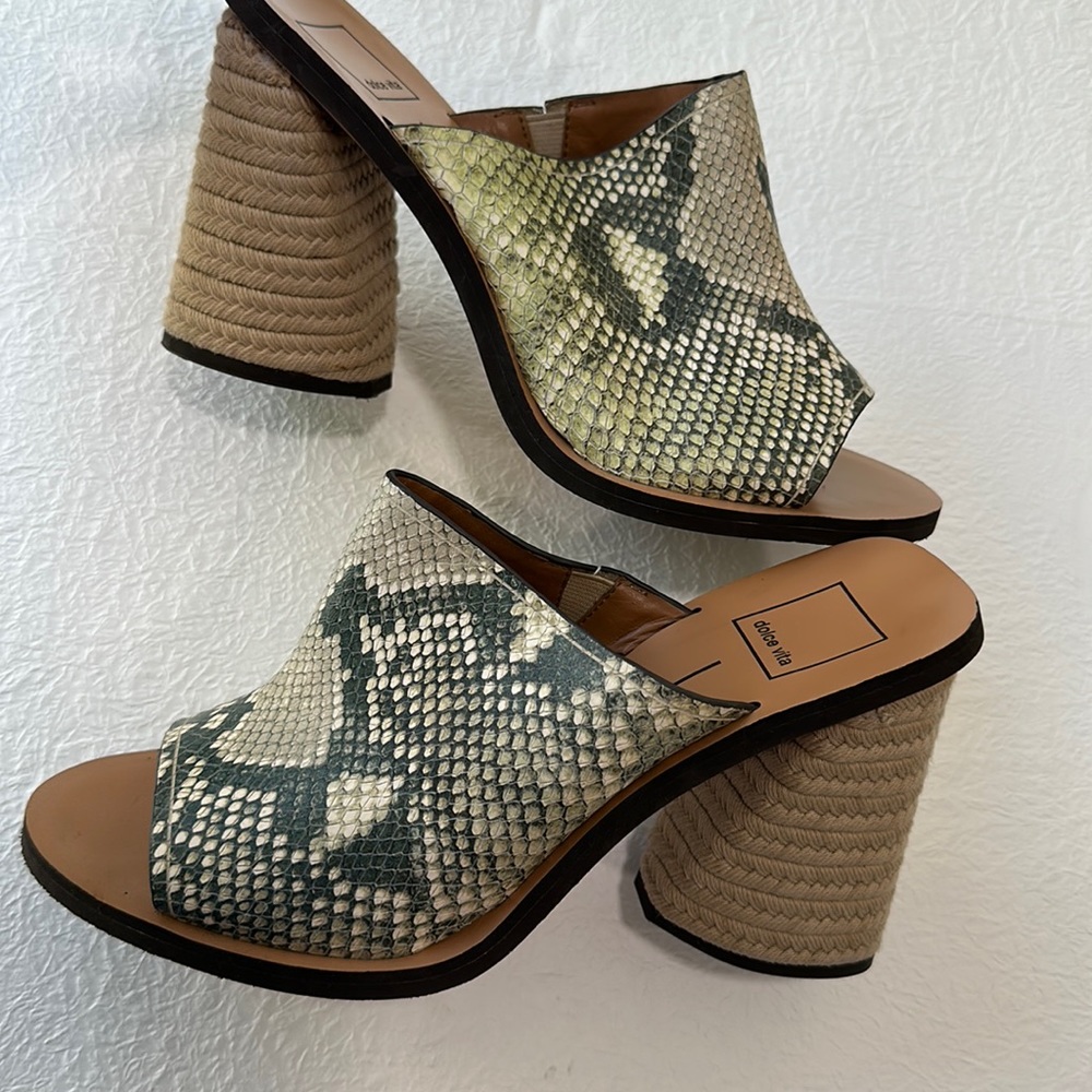 Snake Print Mules
